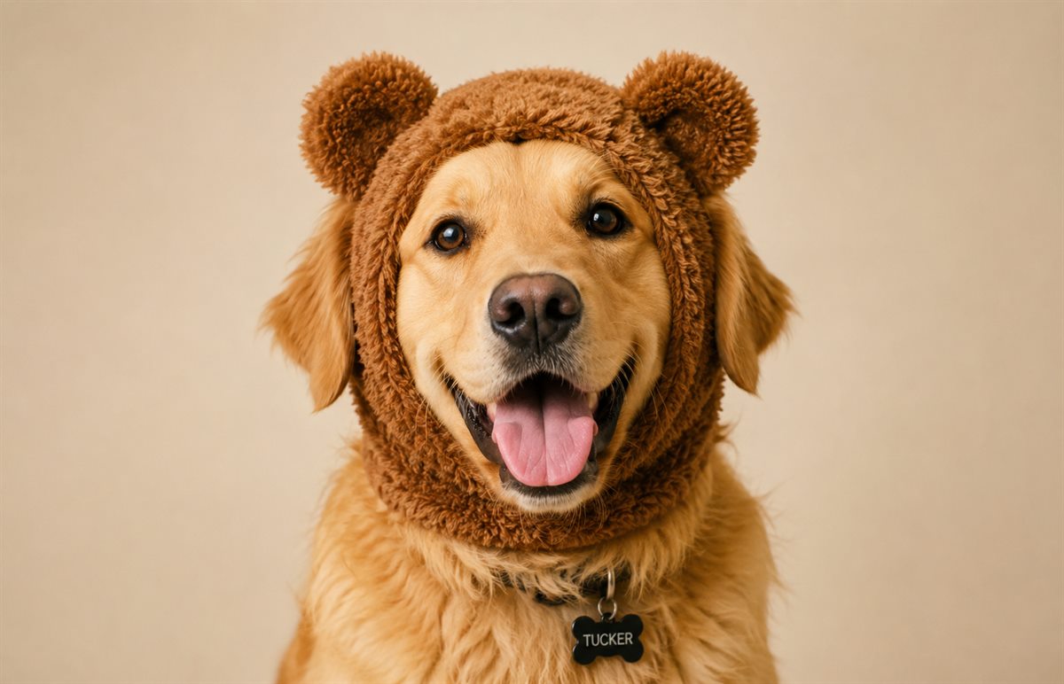 Dog photo before background removal
